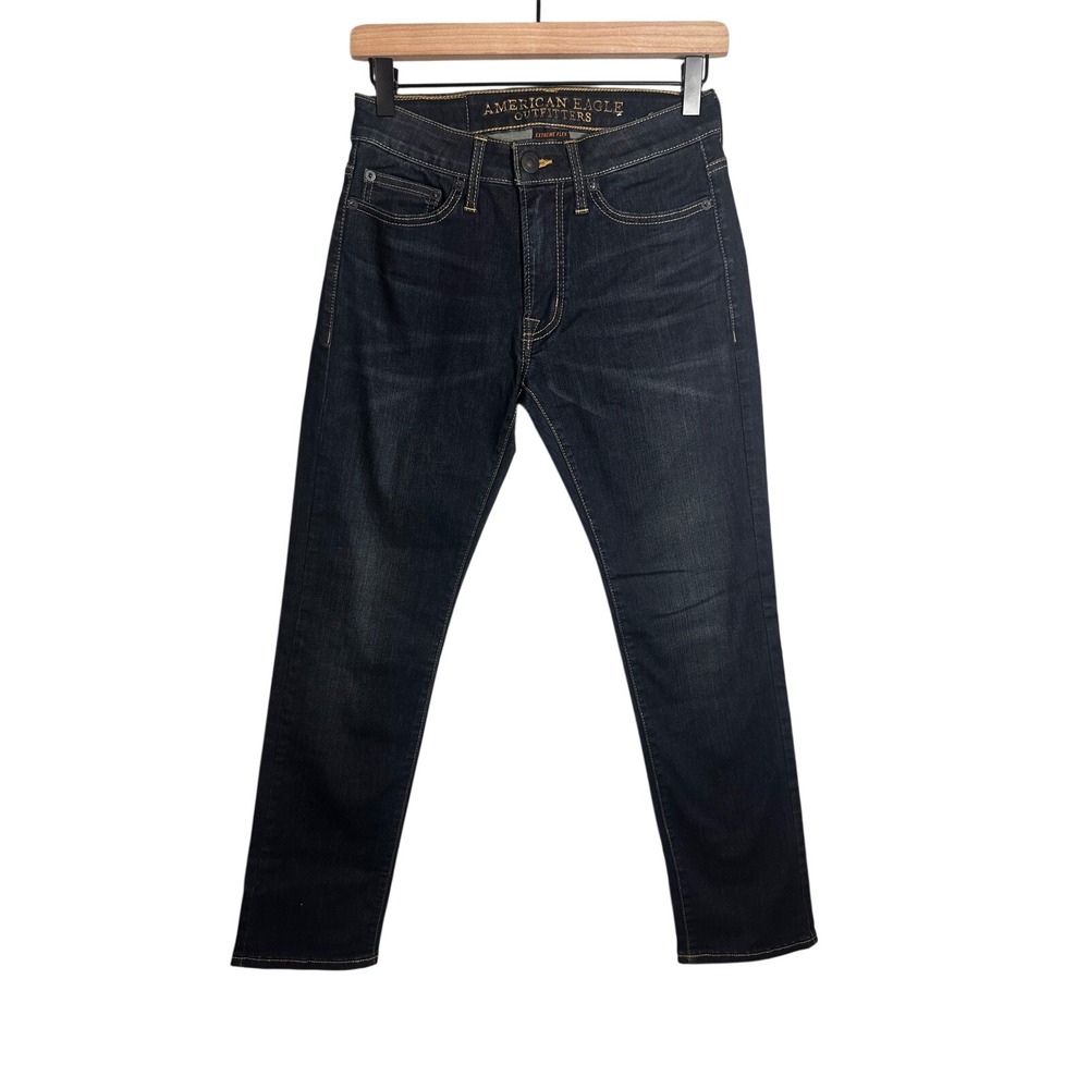 American Eagle Outfitters Mens Slim Extreme Flex Dark Wash Indigo Jeans 26x28